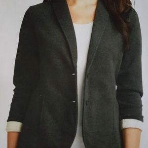 Ladies Fleece Blazer, Gray, Size L NWOT